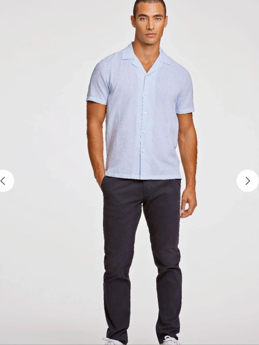 Lindbergh Casual linen blend resort - Short-Sleeved Sgirt Medium New